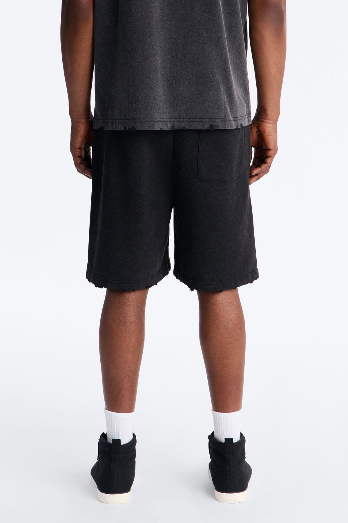 Space Jam Tune Squad Distressed Sweat Shorts - Black