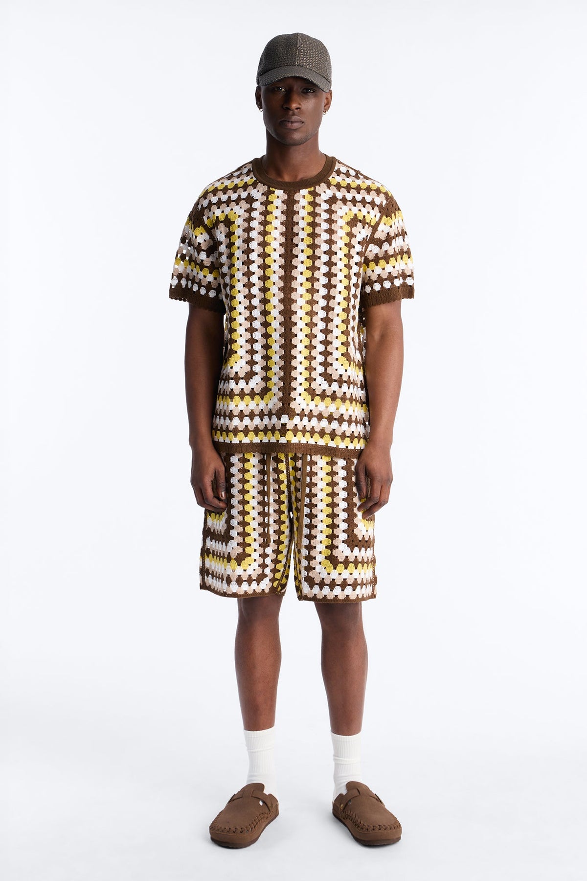 Relaxed Menorca Crochet Crew Neck - Multi Color