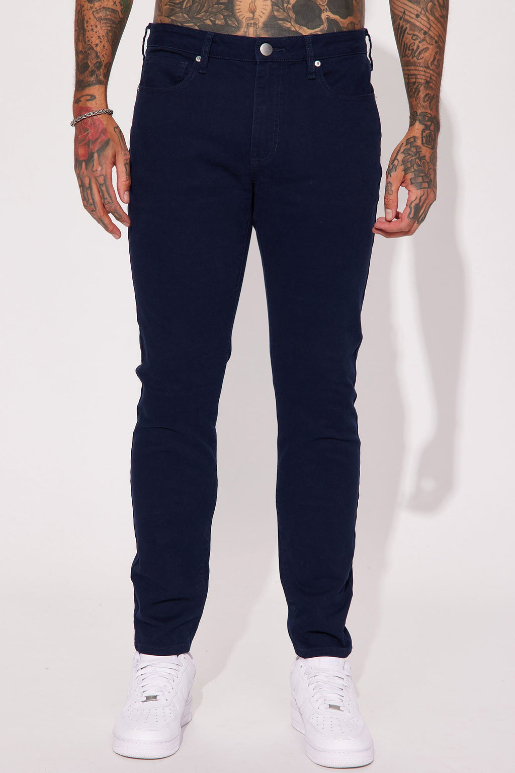 Mac Chino Skinny 5 Pocket Pants - Navy