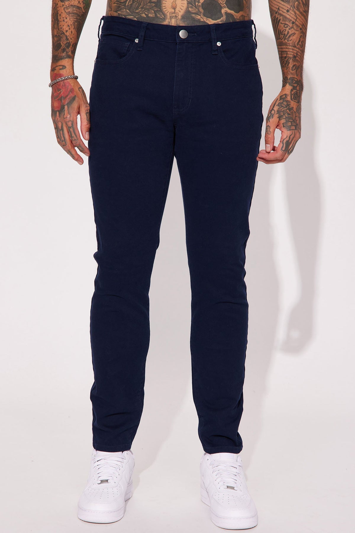 Mac Chino Skinny 5 Pocket Pants - Navy