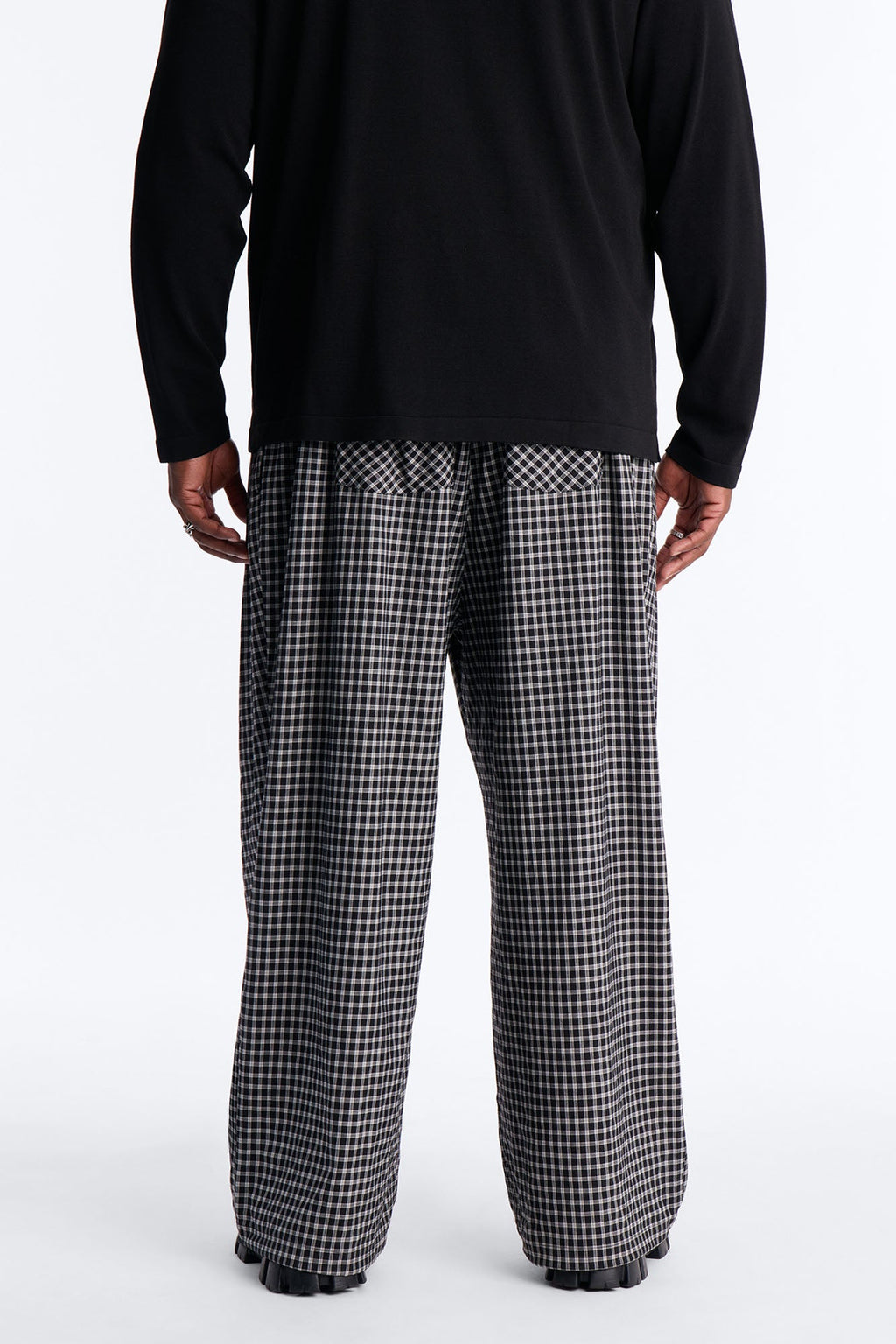 Wide Leg Pleated Downtown London Trouser - Black