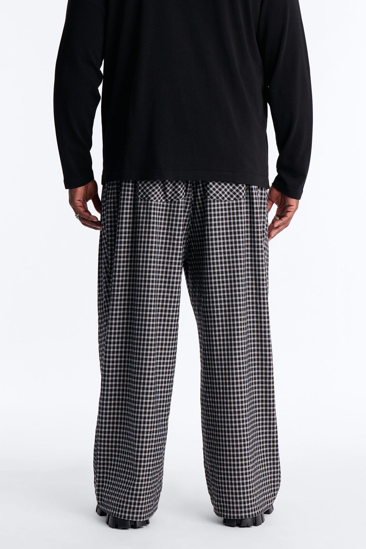 Wide Leg Pleated Downtown London Trouser - Black