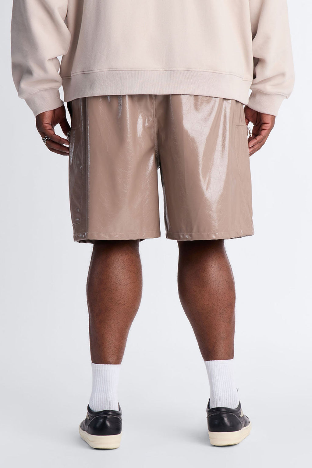 Relaxed Concordia Faux Leather Short - Brown