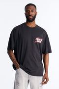 Lost In The Moment Oversized Short Sleeve Tee - Black Wash