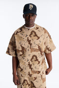 Oversized Time Warp Camo Short Sleeve Fleece Tee - Camouflage