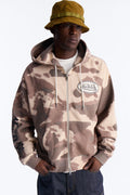 Von Dutch Western Cow Hide Zip Up Hoodie - Brown