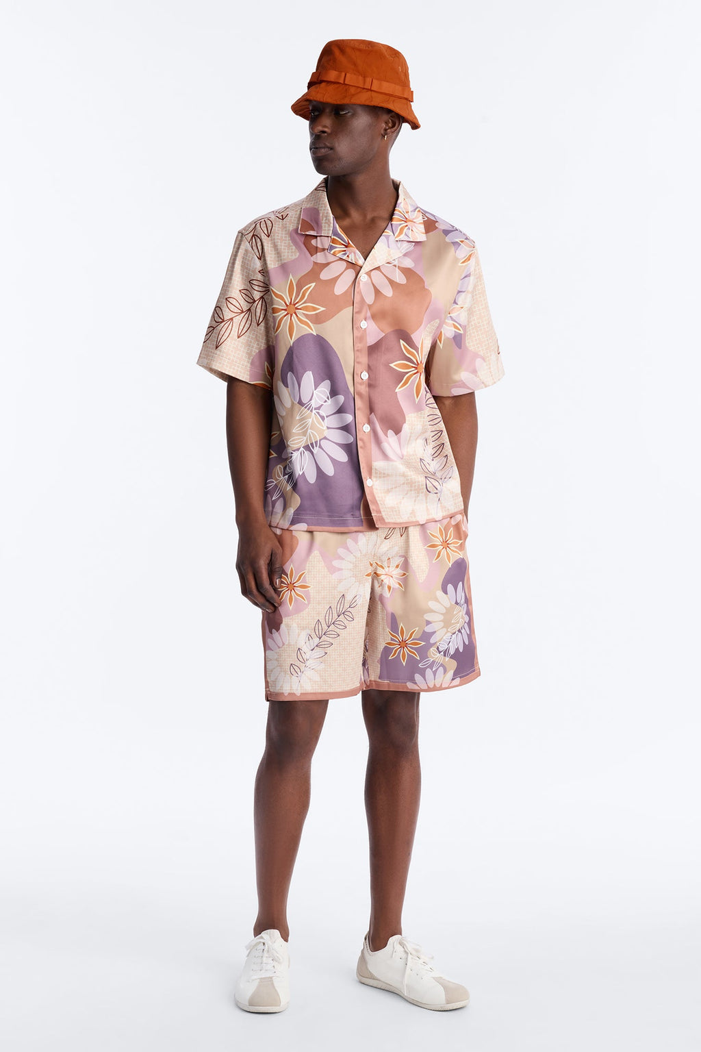 Relaxed Palm Bloom Short - Pink