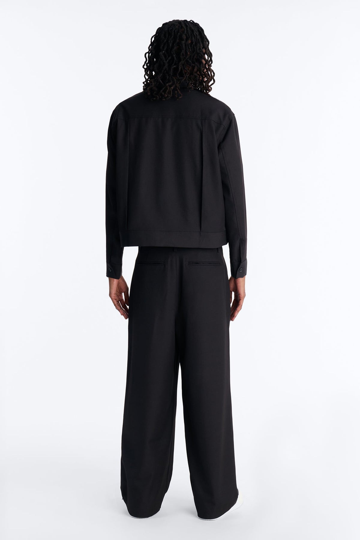 Relaxed Vertical Sync Zip Jacket - Black