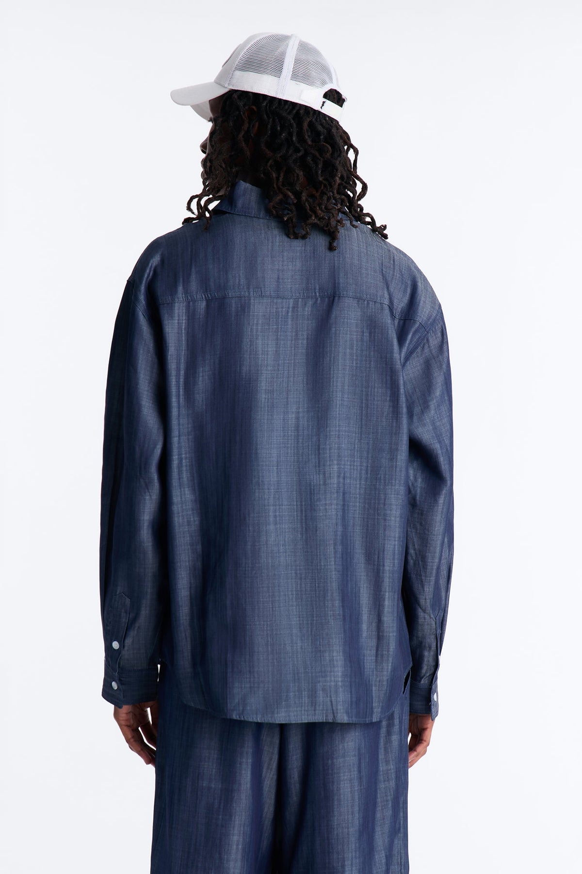 Mercer Gates Relaxed Button Up Shirt - Indigo