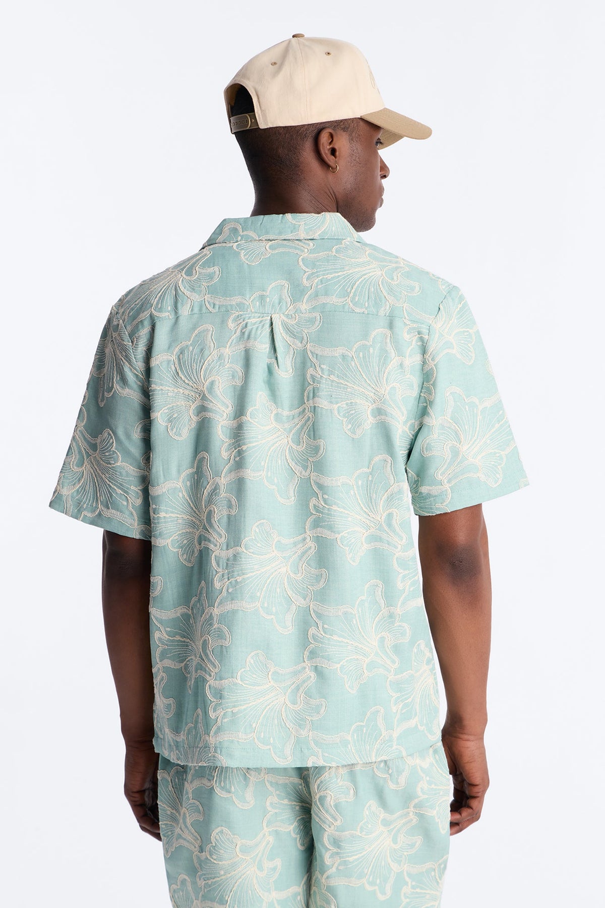Coastal Drift Cuban Button Up Shirt - Mint