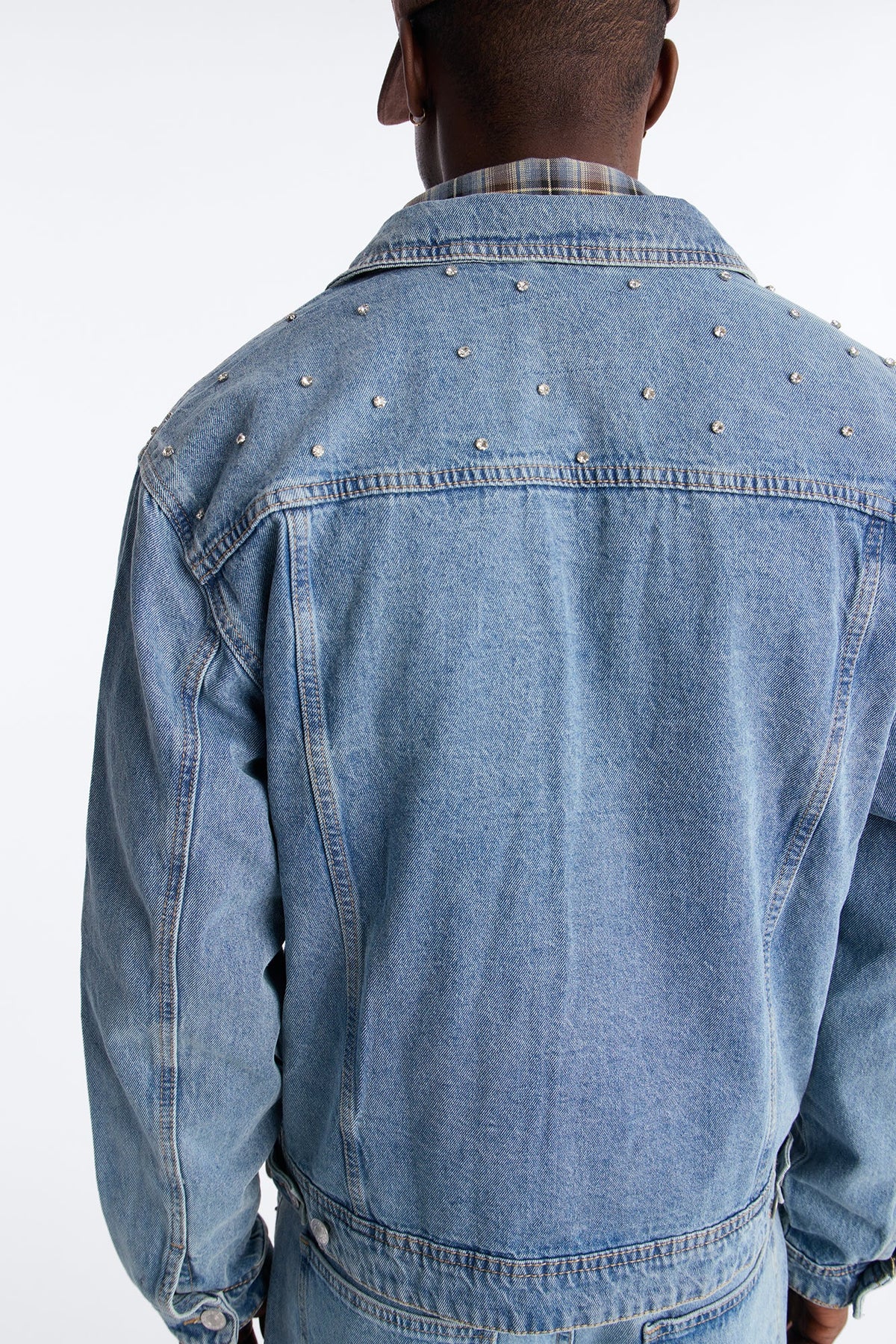 Cropped Street Ice Denim Jacket - Light Wash