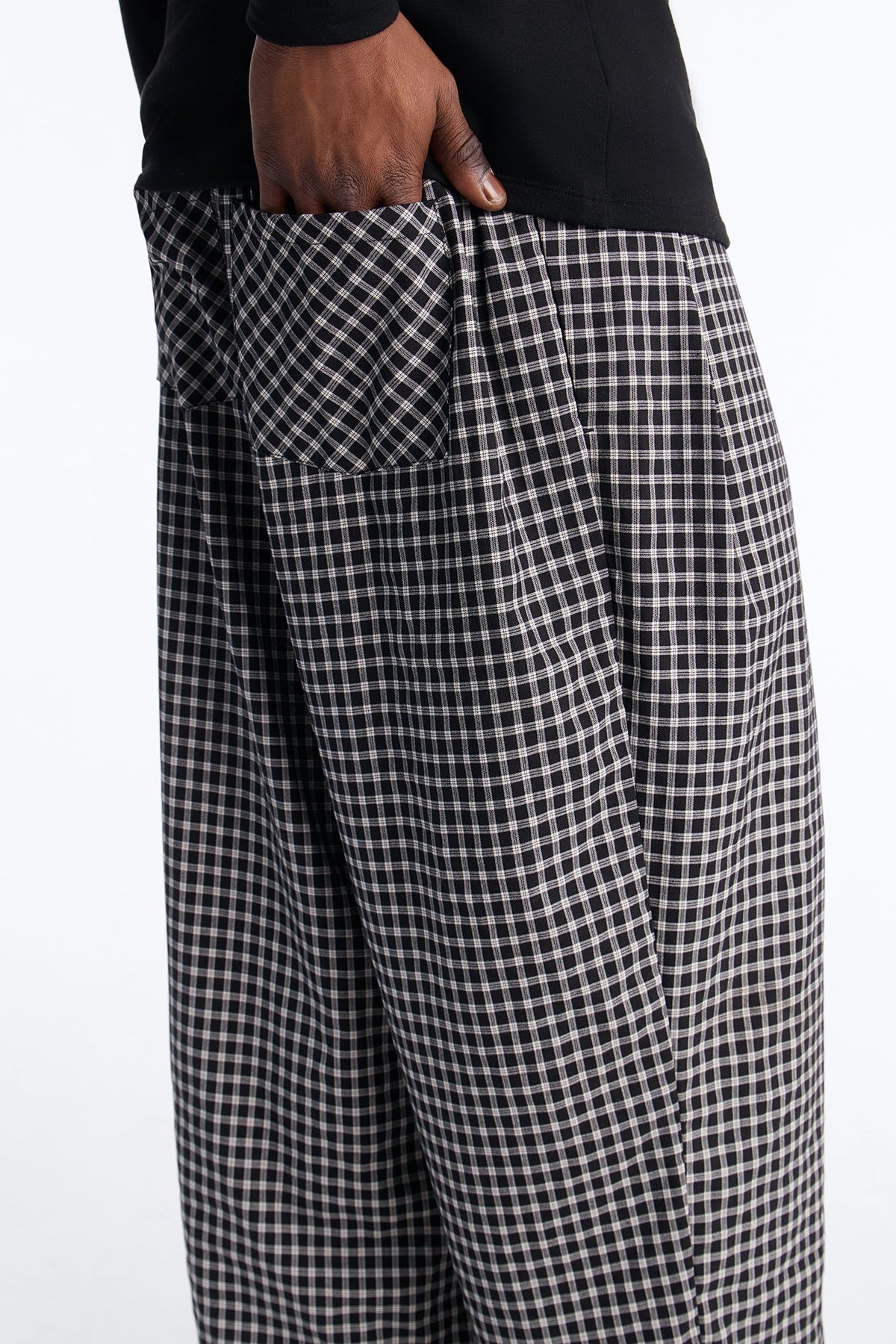 Wide Leg Pleated Downtown London Trouser - Black