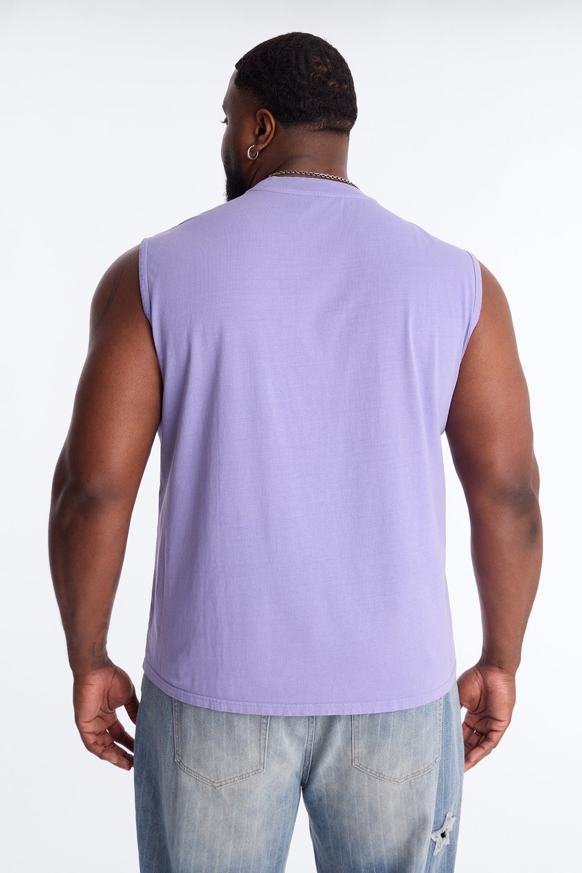 Cropped Muscle Tee - Lavender