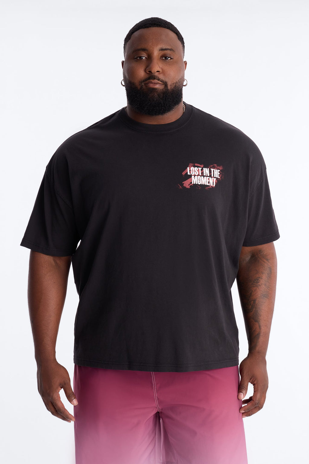 Lost In The Moment Oversized Short Sleeve Tee - Black Wash