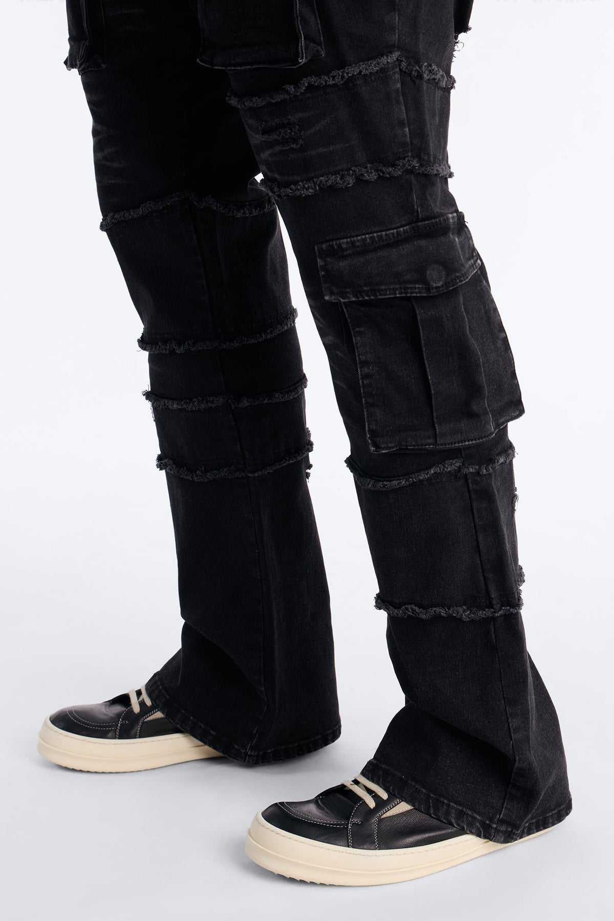 Urban Armor Skinny Stacked Flare Jeans - Black Wash