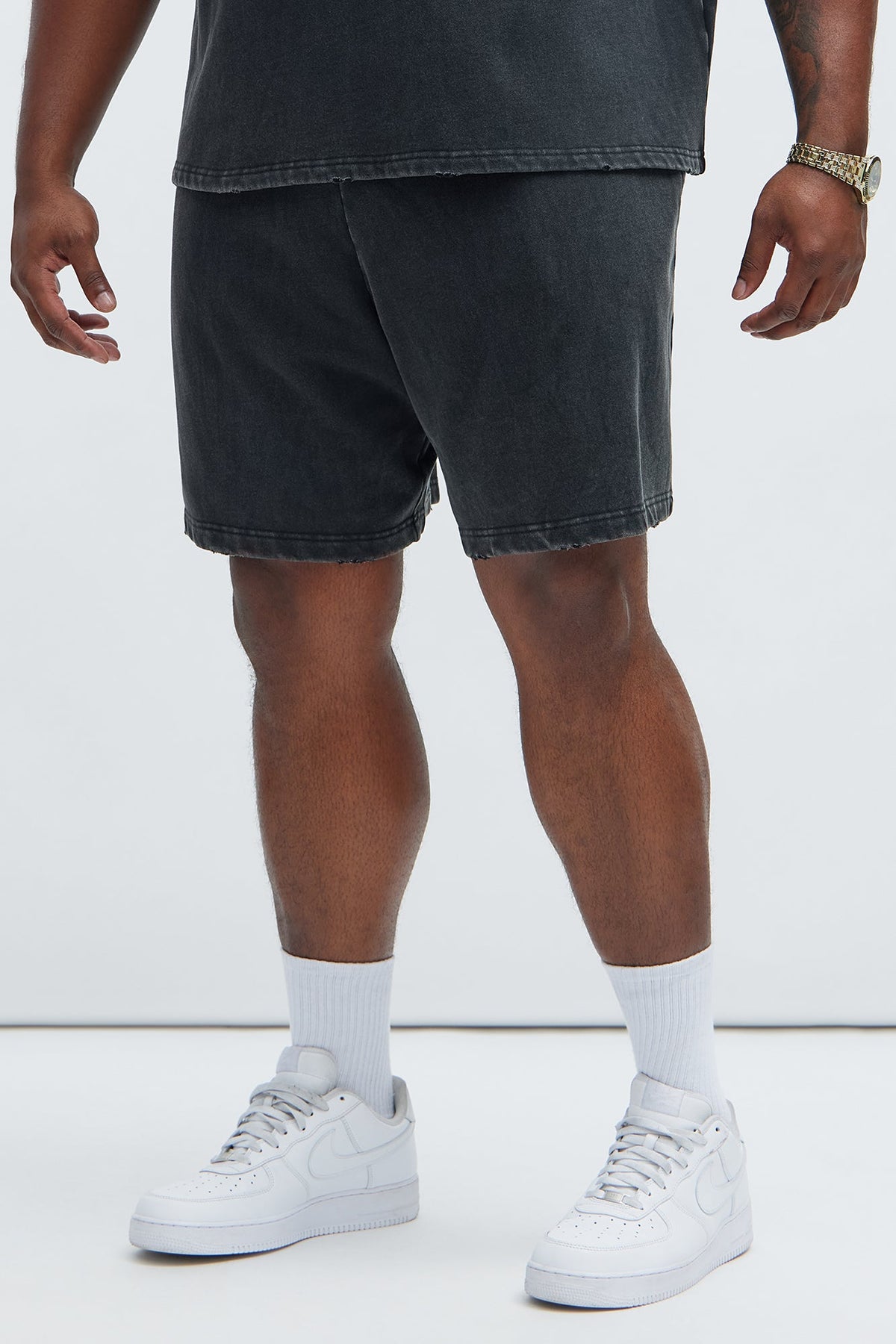 Tyson Heavy Wash Relaxed Shorts - Black Wash
