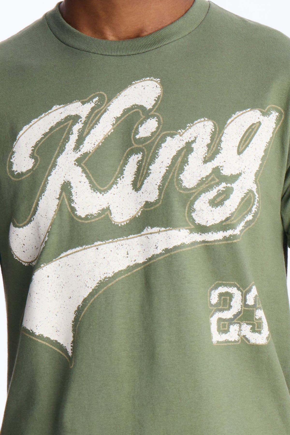 King Type Short Sleeve Tee - Olive