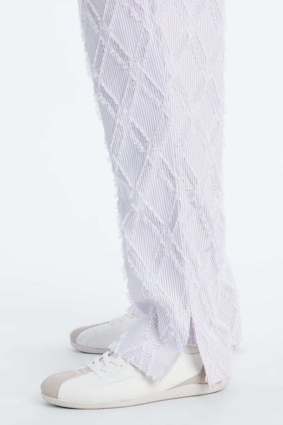 Straight Sahara Stripe Pant - White