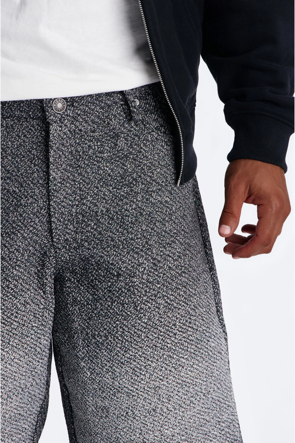 Baggy Tapestry Denim Short - Grey