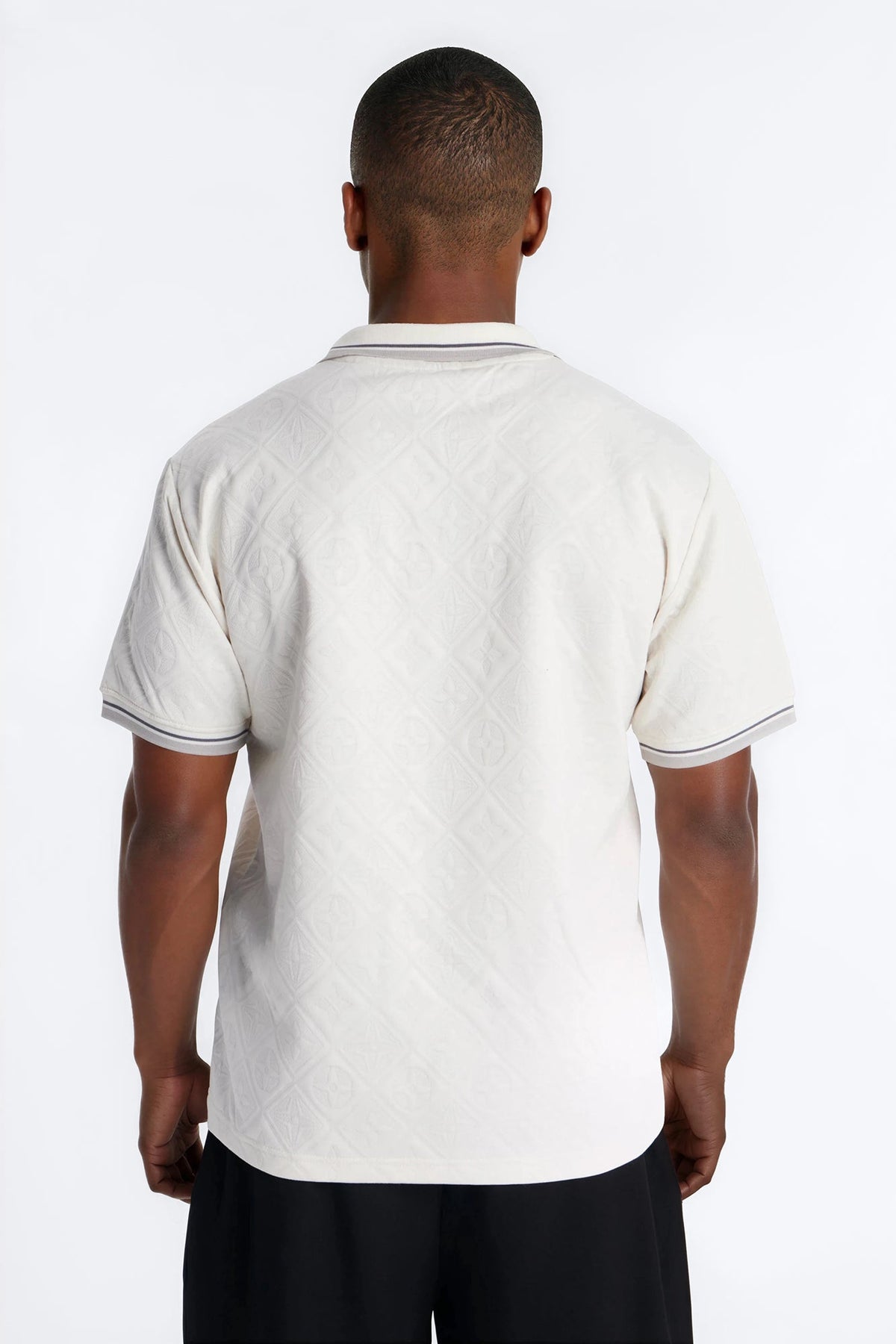 Saints Diamond Star Johnny Collar Polo - Oatmeal