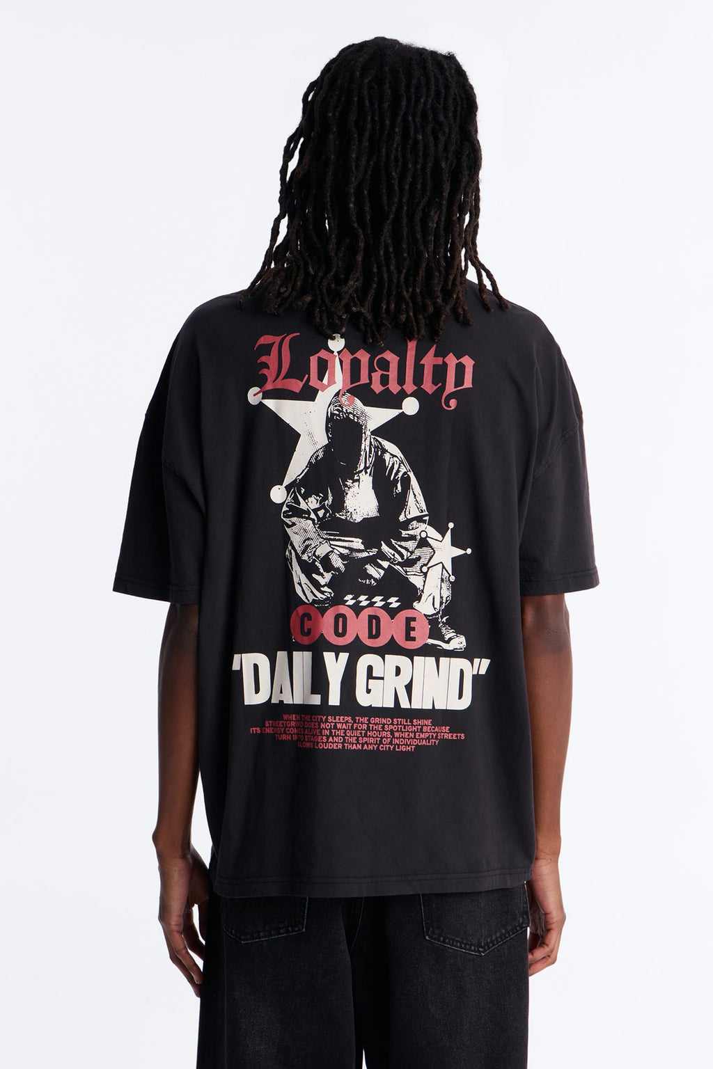 Daily Grind Oversized Short Sleeve Tee - Black Wash