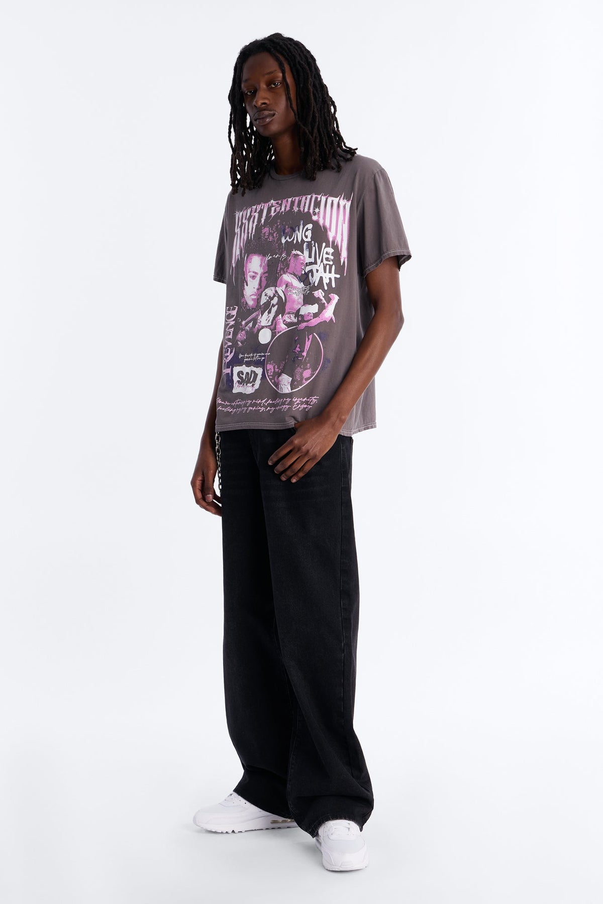 XXXTENTACION LONG LIVE JAH Vintage Short Sleeve Tee - Charcoal