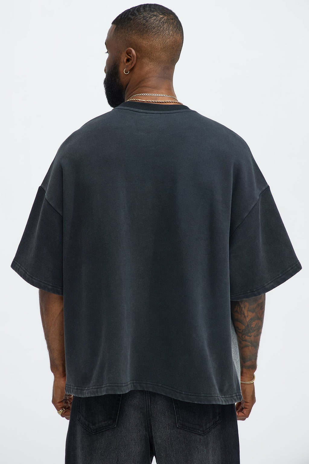 Kyle Color Block Oversized Tee - Black/combo