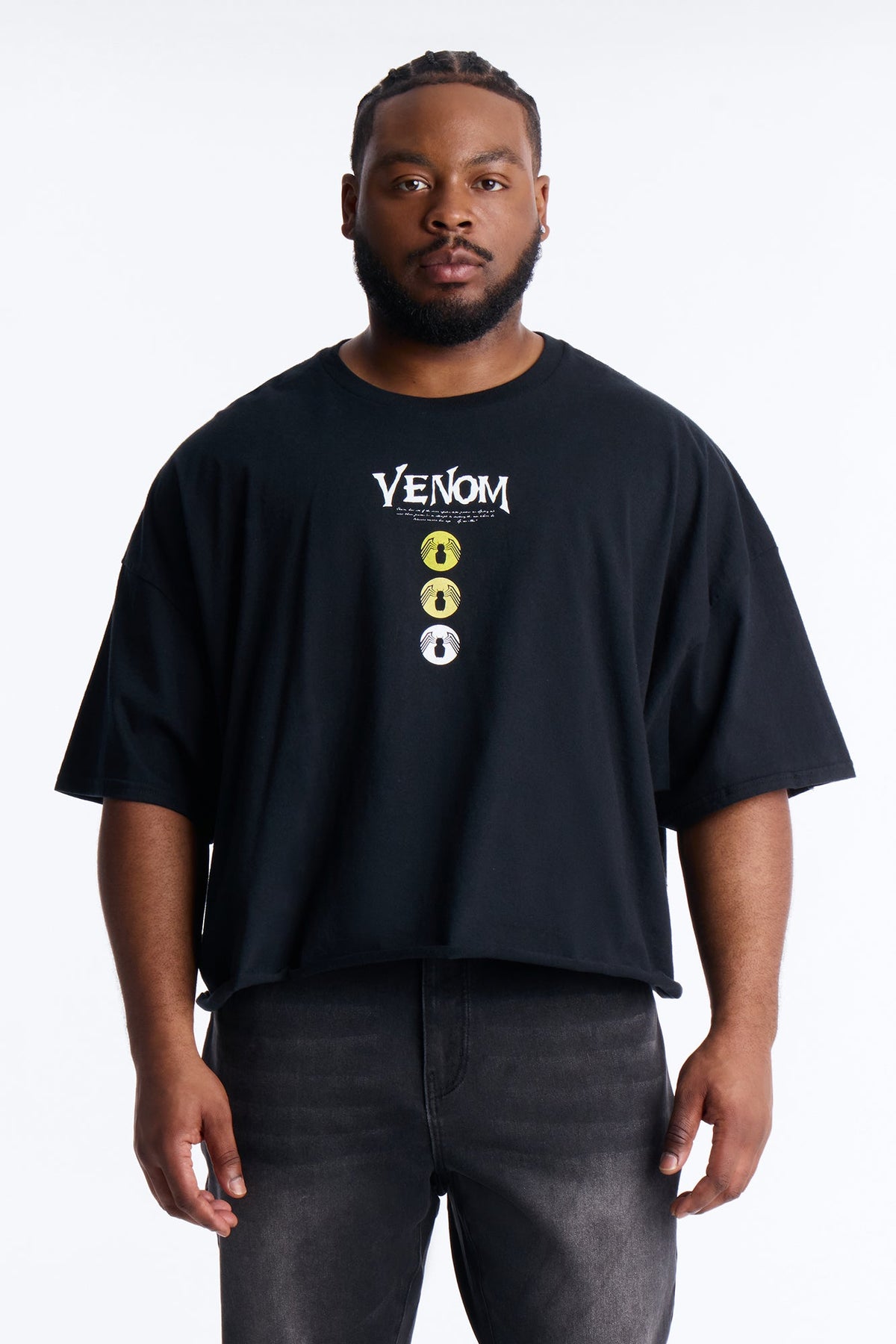 Venom The Anti Hero Boxy Short Sleeve Tee - Black