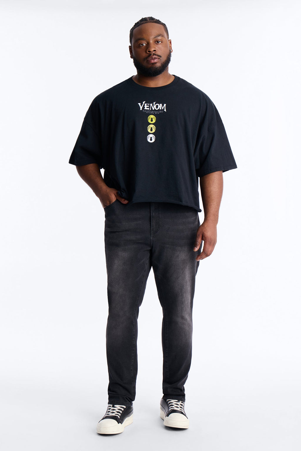 Venom The Anti Hero Boxy Short Sleeve Tee - Black