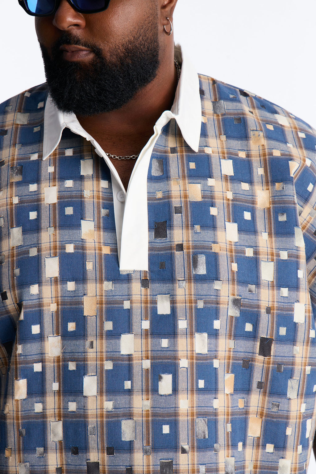 Oversized Dustwave Polo Shirt - Blue