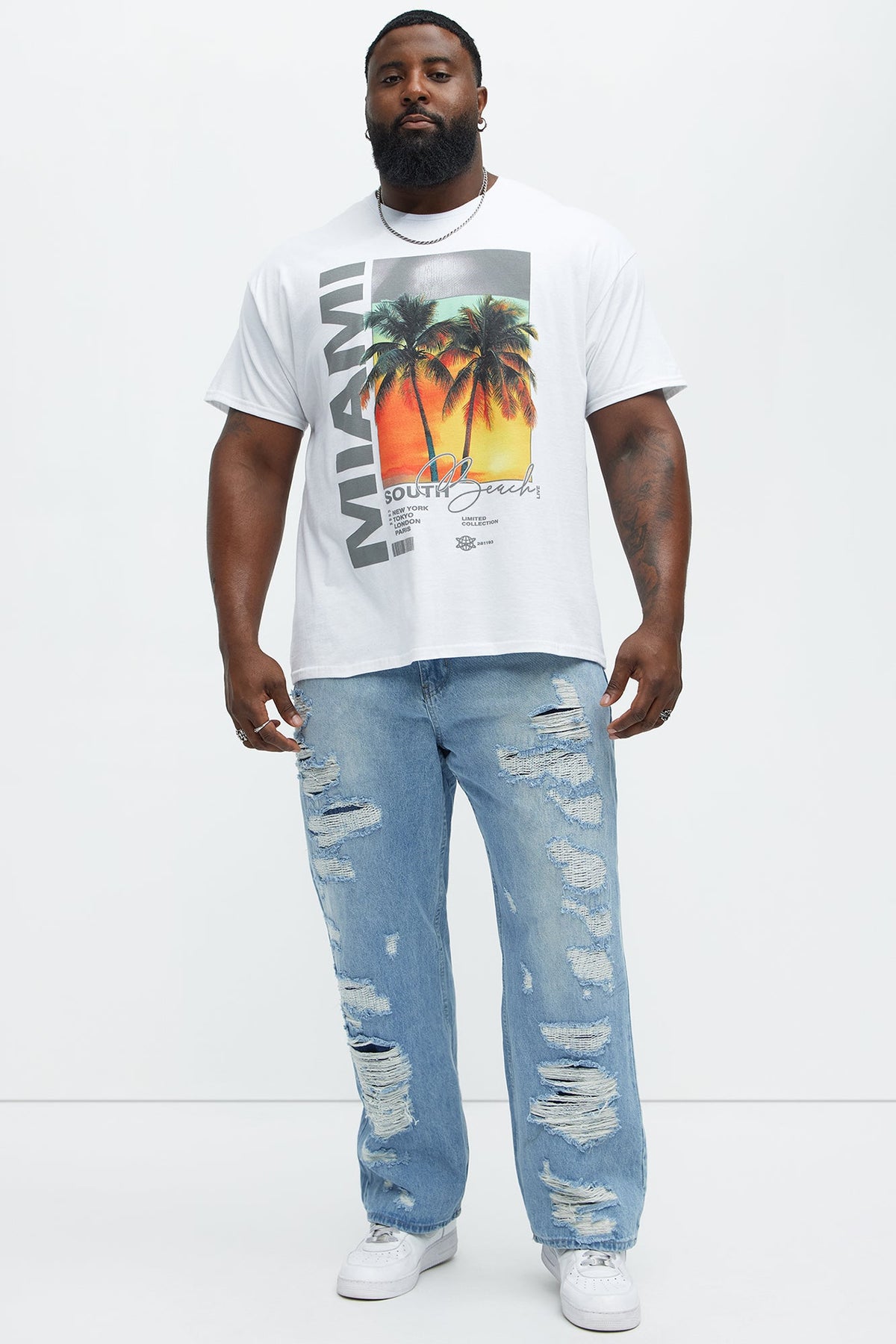 Miami South Beach Short Sleeve Tee - White