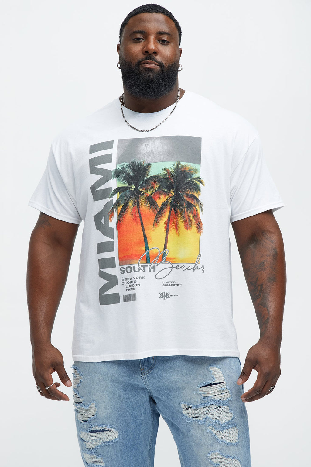 Miami South Beach Short Sleeve Tee - White