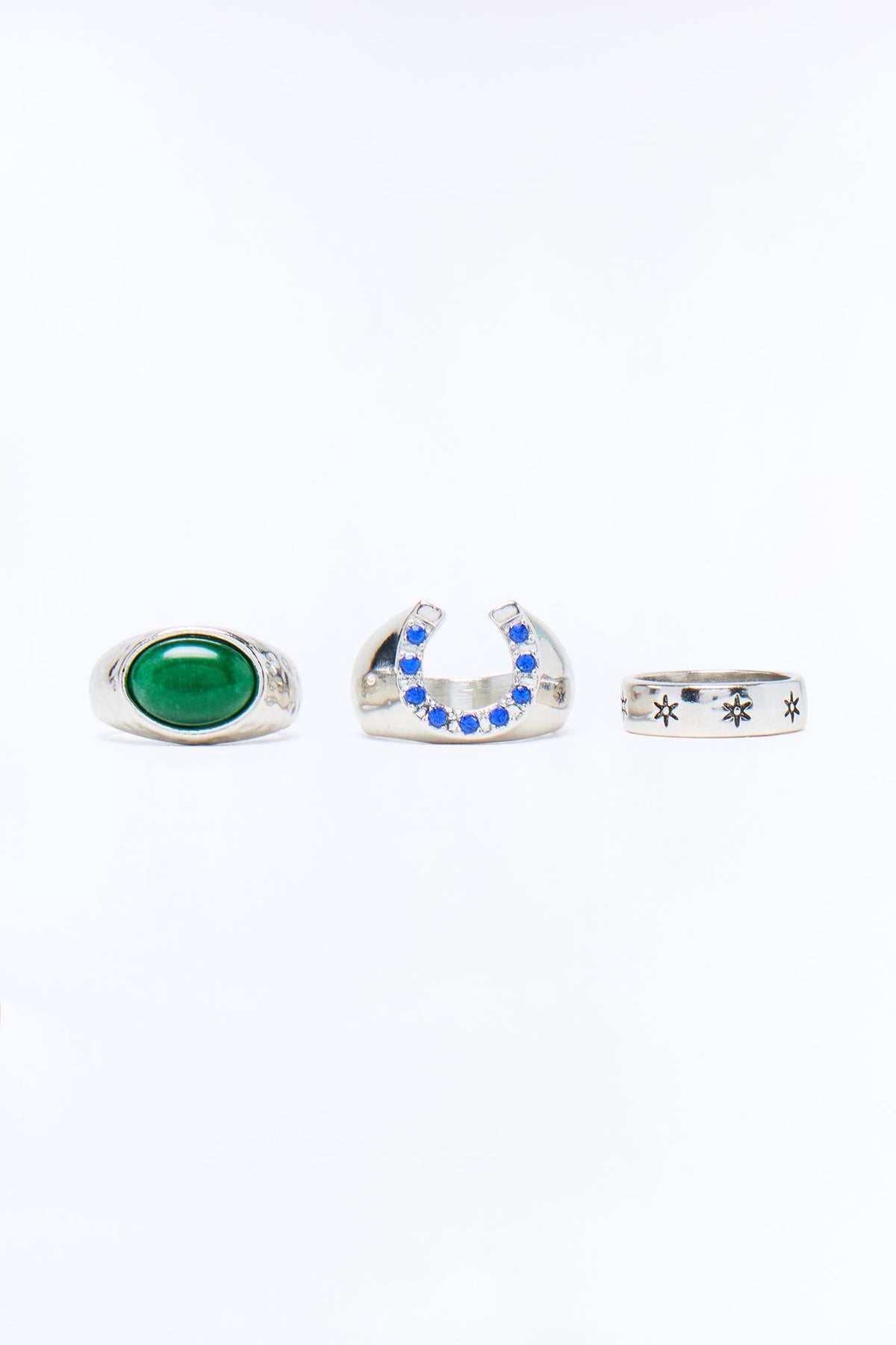 Gilded Starfall Multi Size Ring Set - Silver