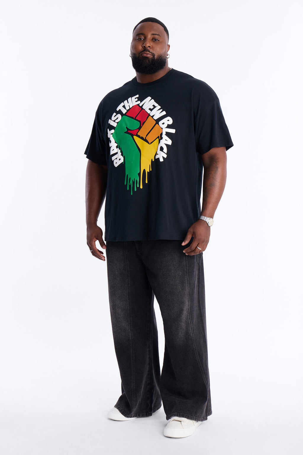 Black Is The New Black Oversized Short Sleeve Tee - Black