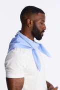 Rhinestone Cross Graphic Large Bandana - Light Blue