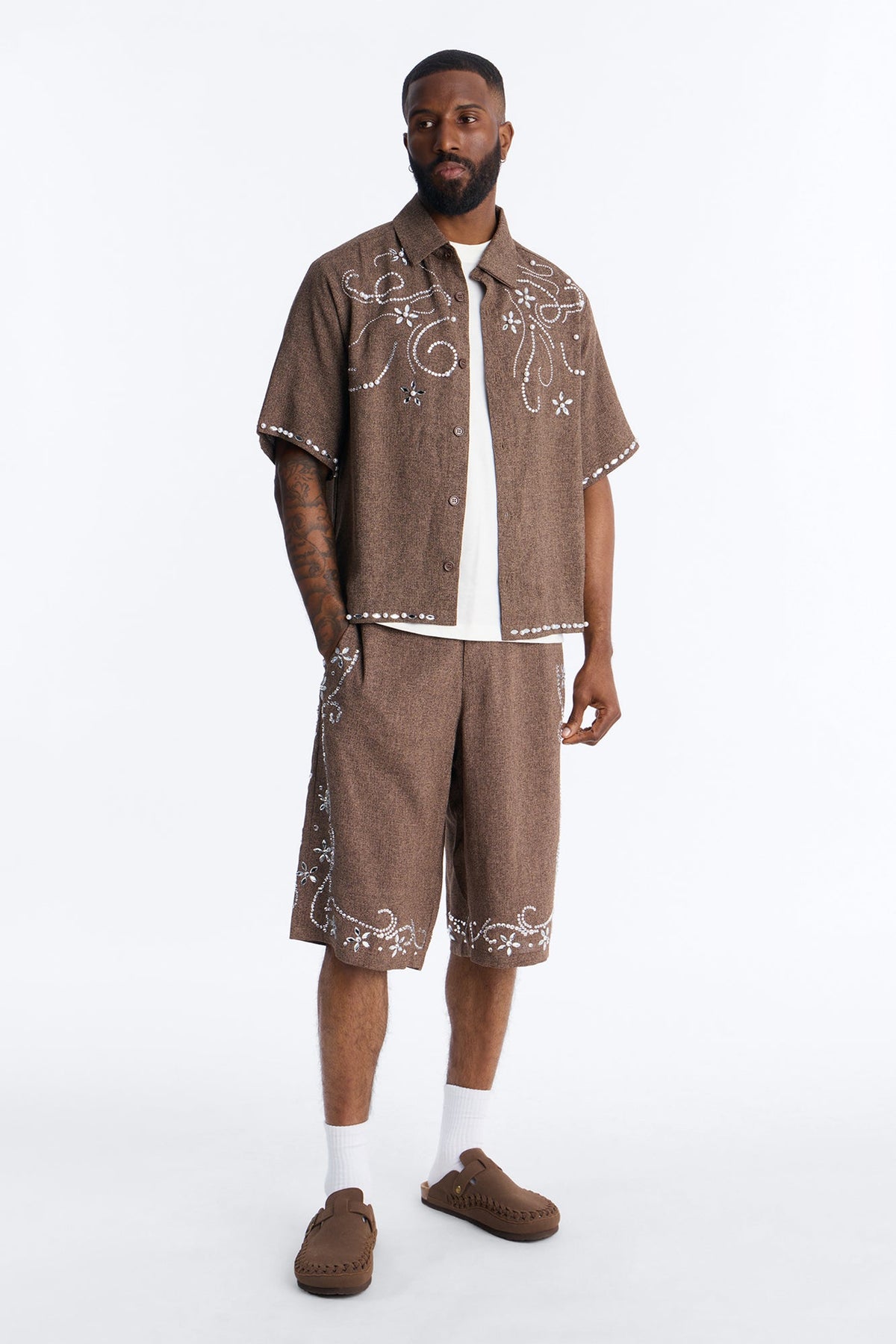 Baggy Wanderlust Pearl Journey Short - Brown