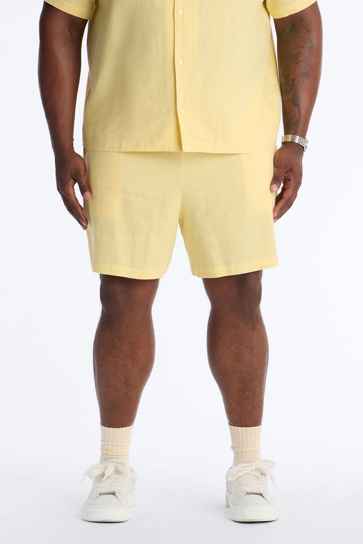 Bahamas Linen Shorts - Butter Yellow