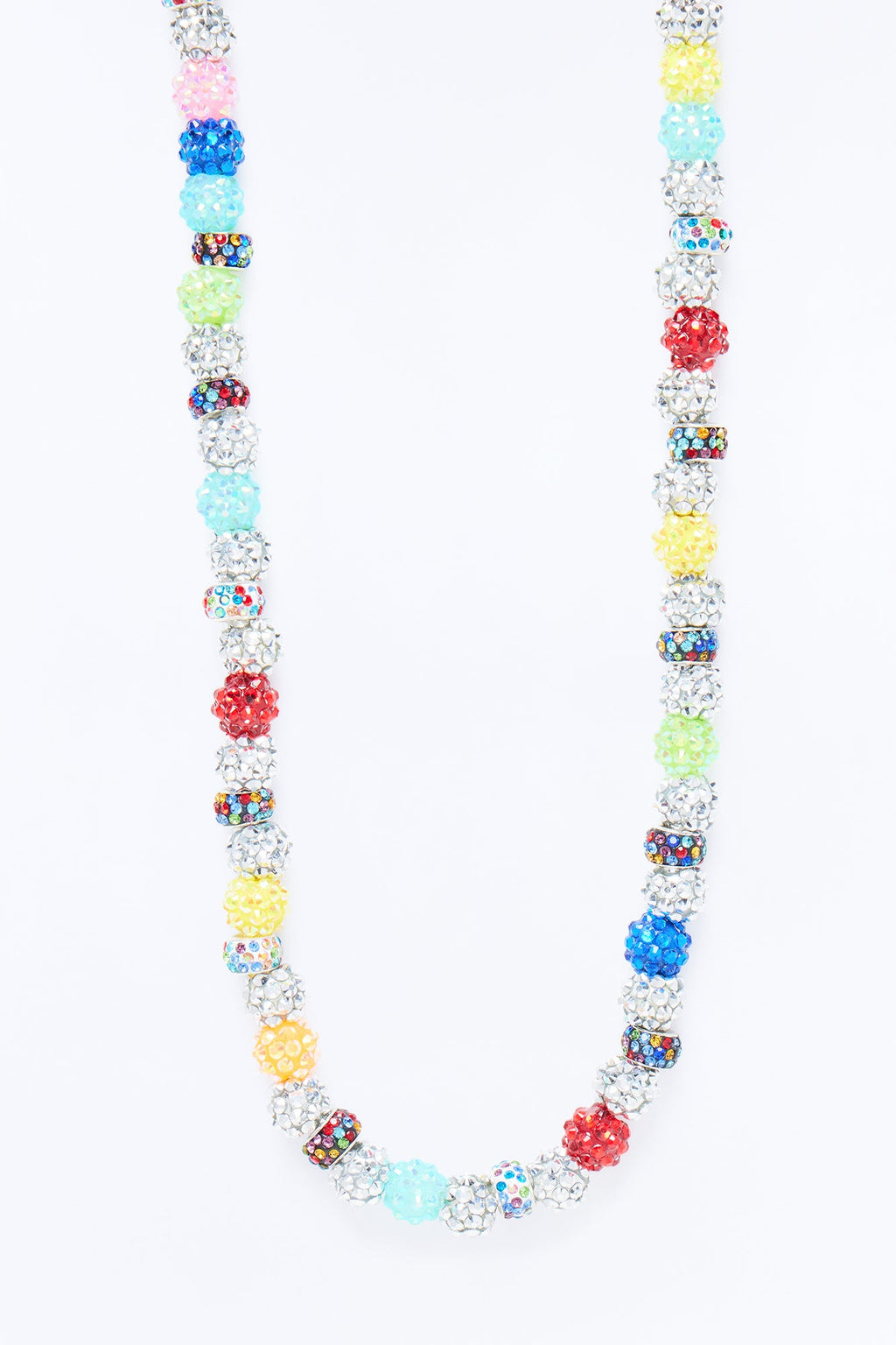 Confetti Iced Beaded Link Necklace - Multi Color