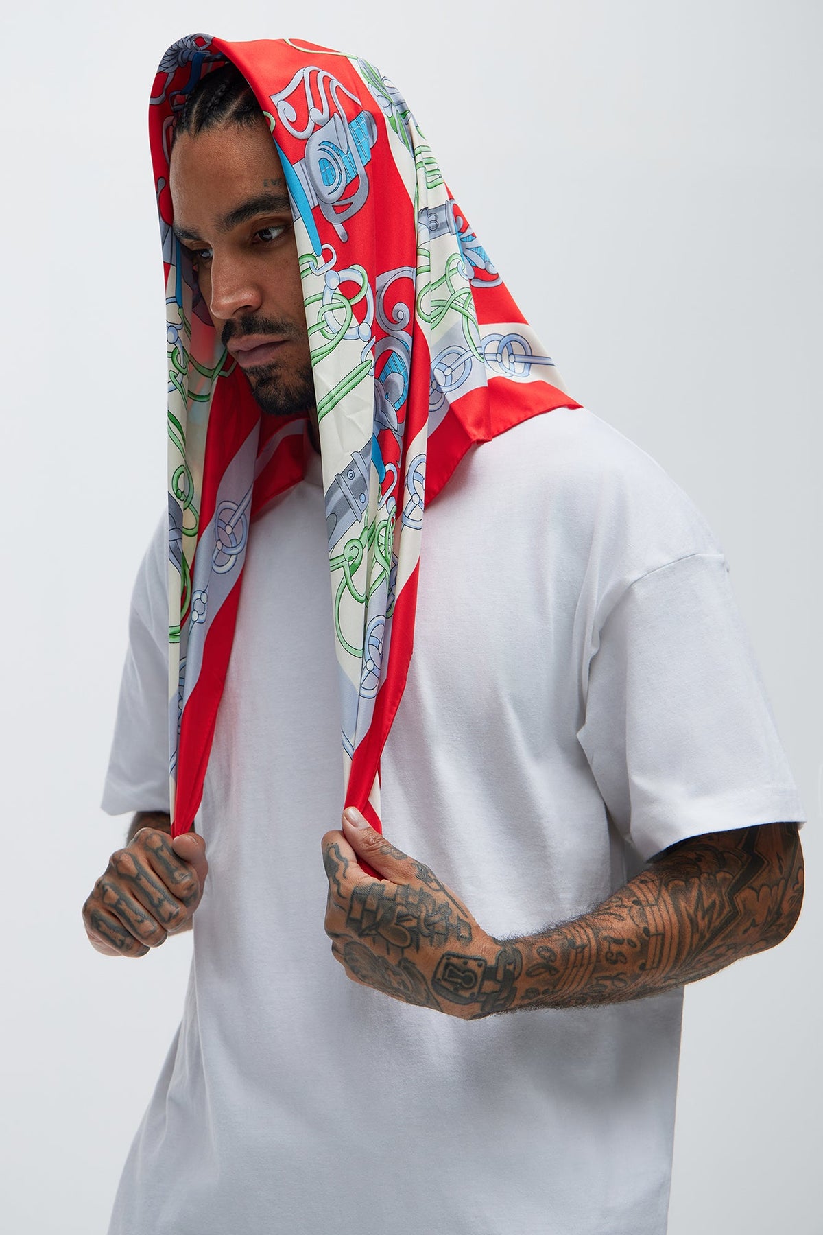 Double Edge Sword Bandana - Red/combo