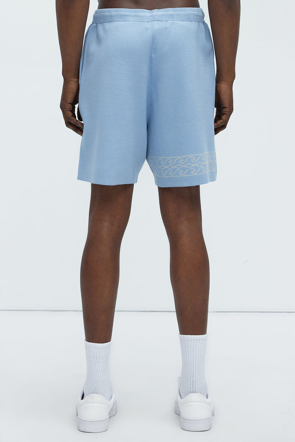 Palm Springs Knitted Relaxed Shorts - Blue/combo