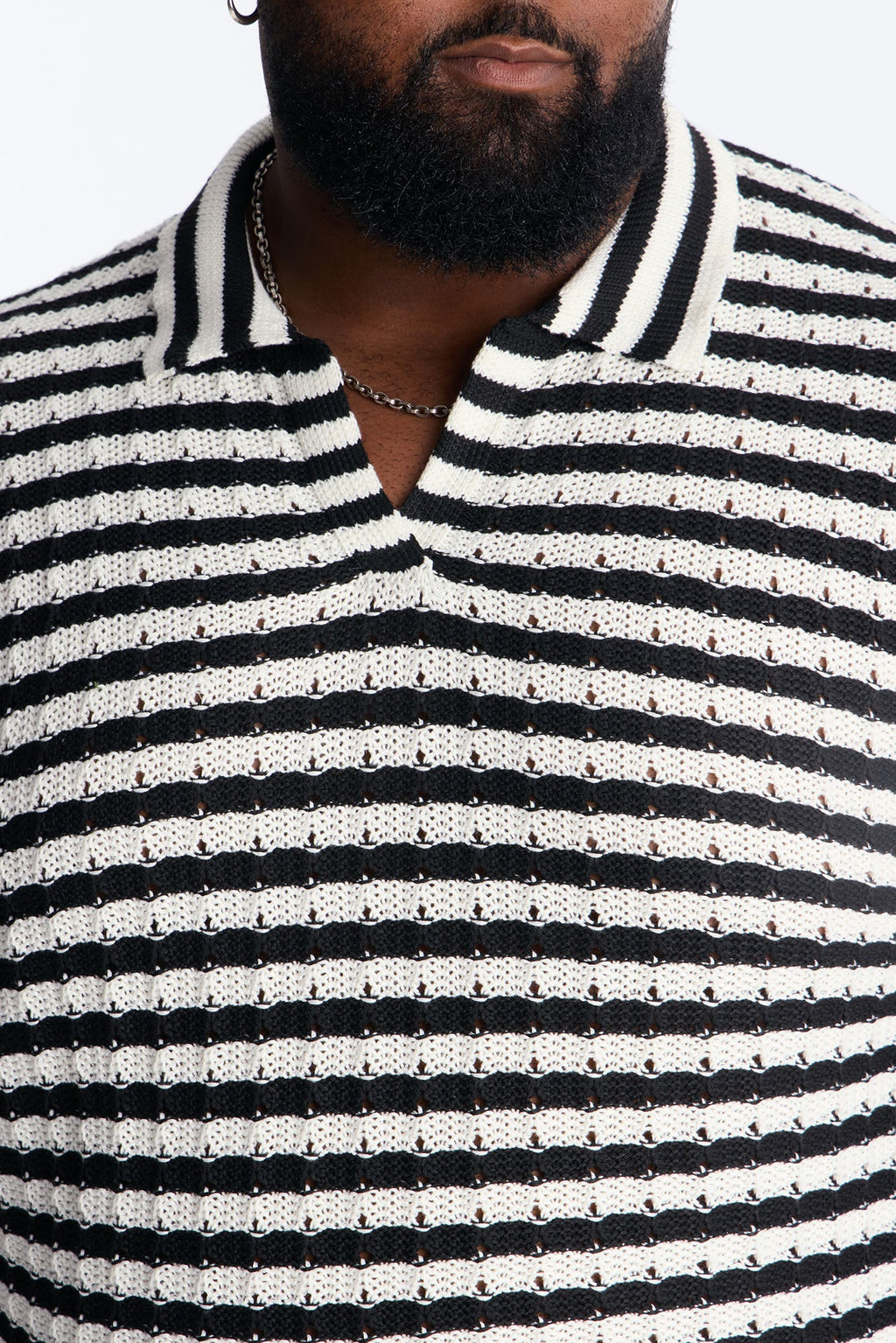 Relaxed Regatta Stripe Polo - Black