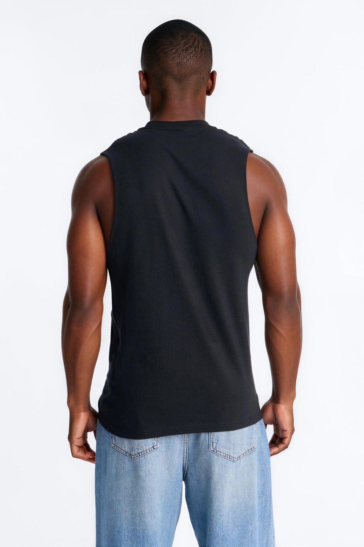 Born Lucky Muscle Tee - Black