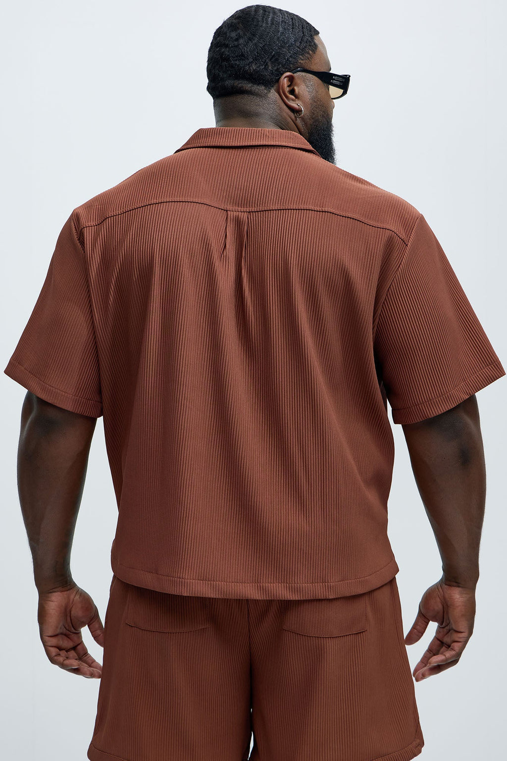 Show Up Short Sleeve Cuban Shirt - Chocolate