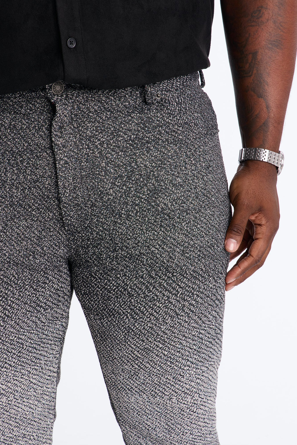 Stacked Slim Flare Tapestry Jean - Grey