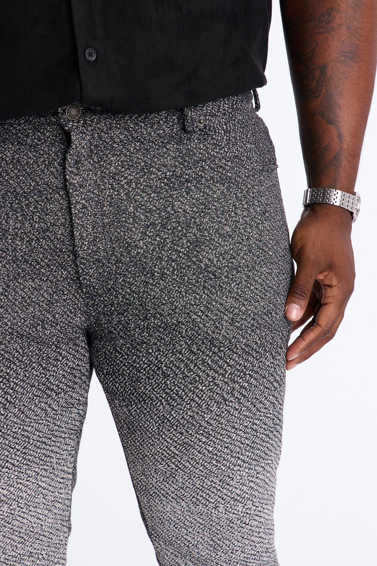 Stacked Slim Flare Tapestry Jean - Grey