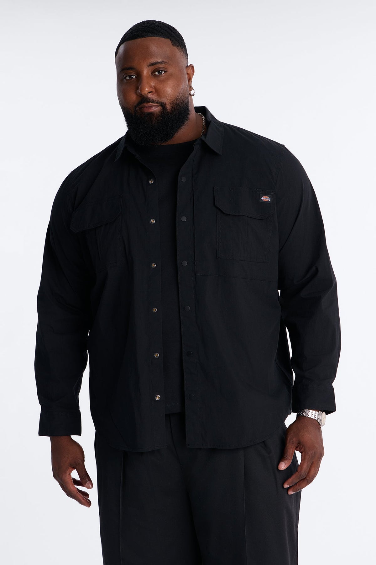 Dickies Utility Long Sleeve Work Shirt - Black
