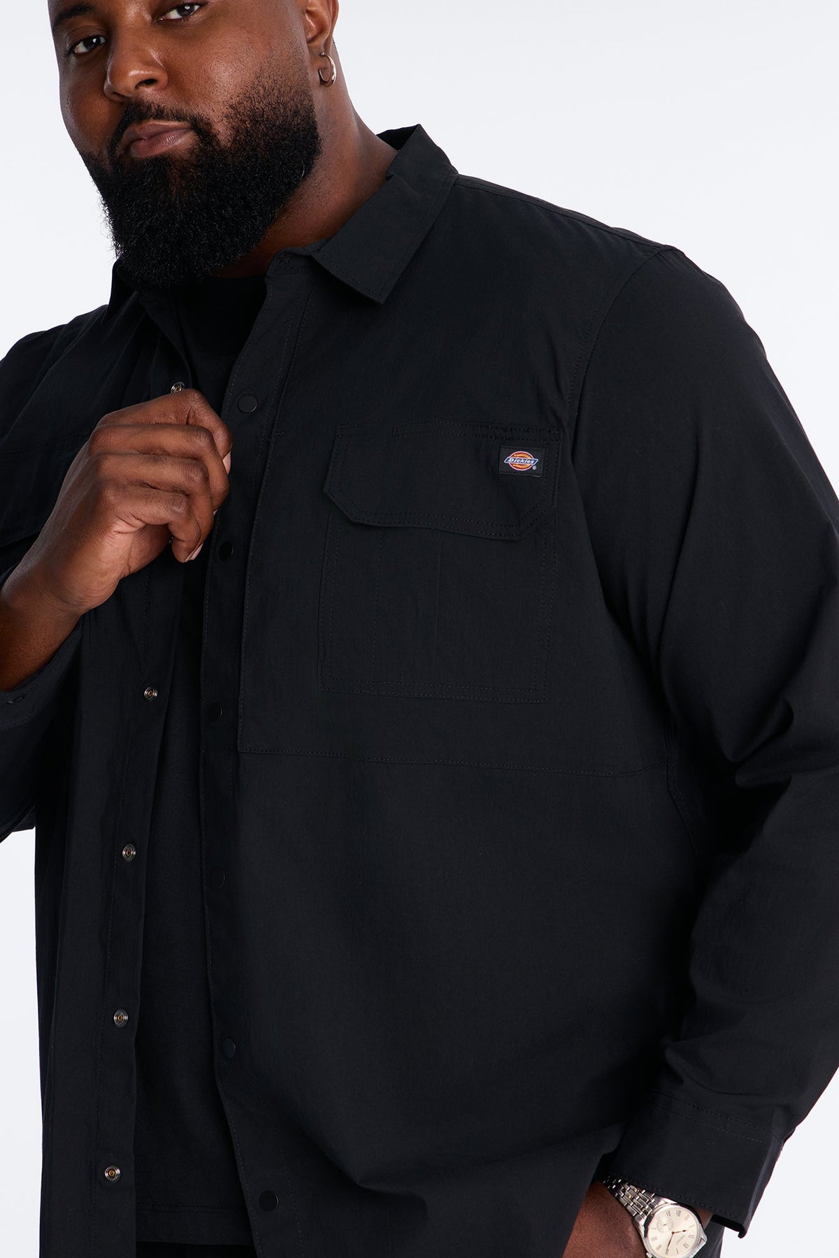 Dickies Utility Long Sleeve Work Shirt - Black