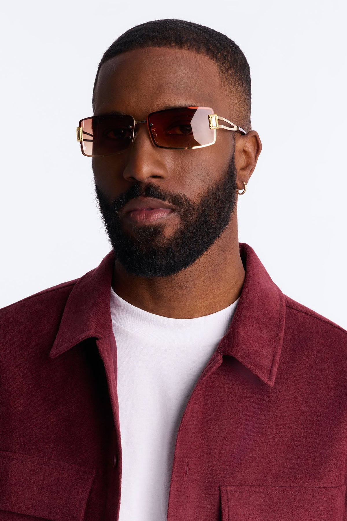 Gridlock Steel Square Sunglasses - Brown