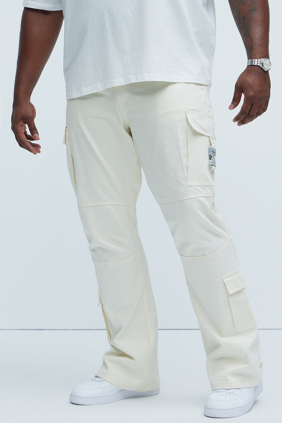 Nikko Slim Flare Pants - Cream