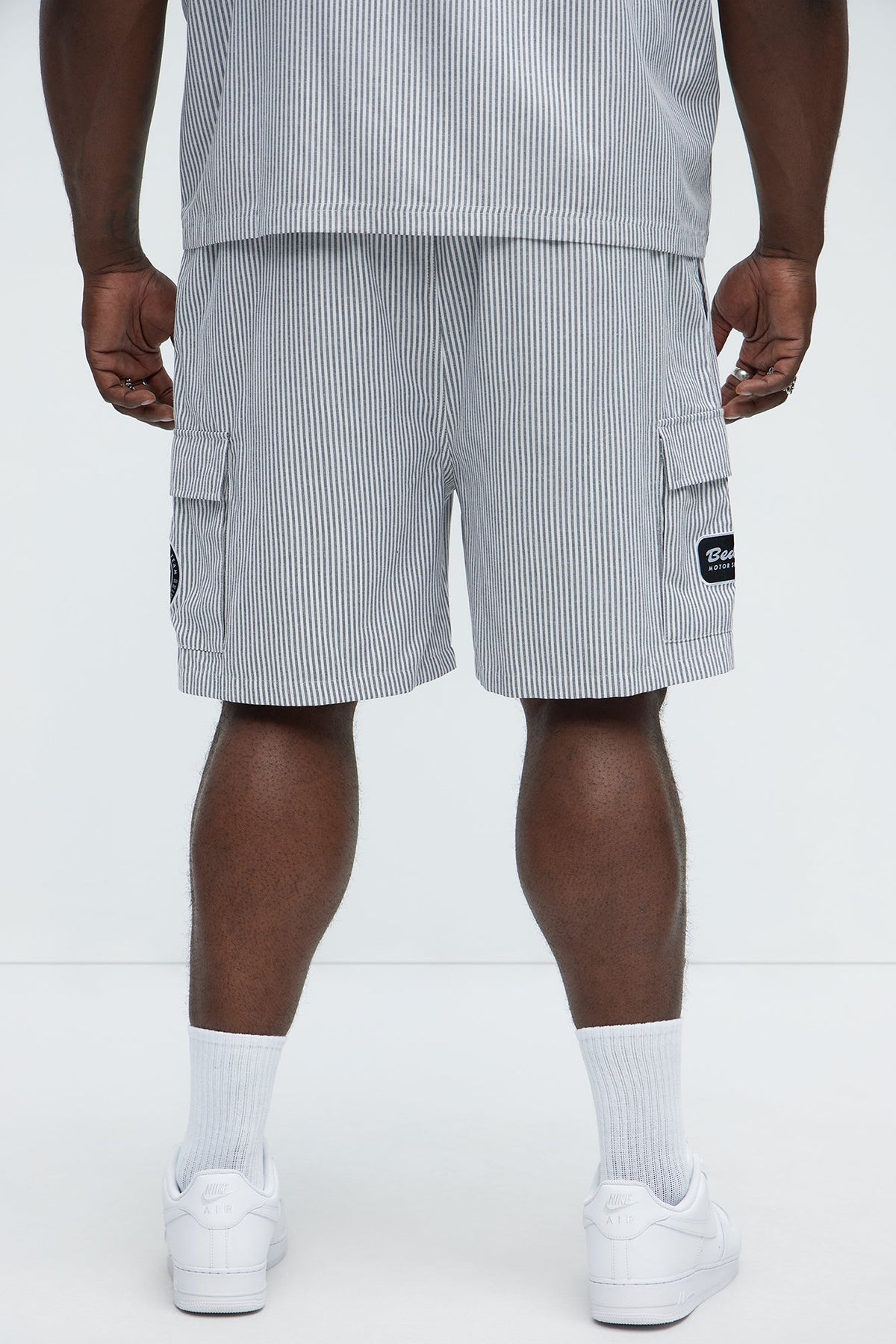 Bedstuy Patch Relaxed Shorts - Black/White